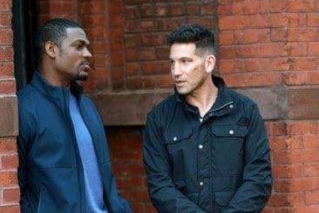 Jason R. Moore and Jon Bernthal in The Punisher